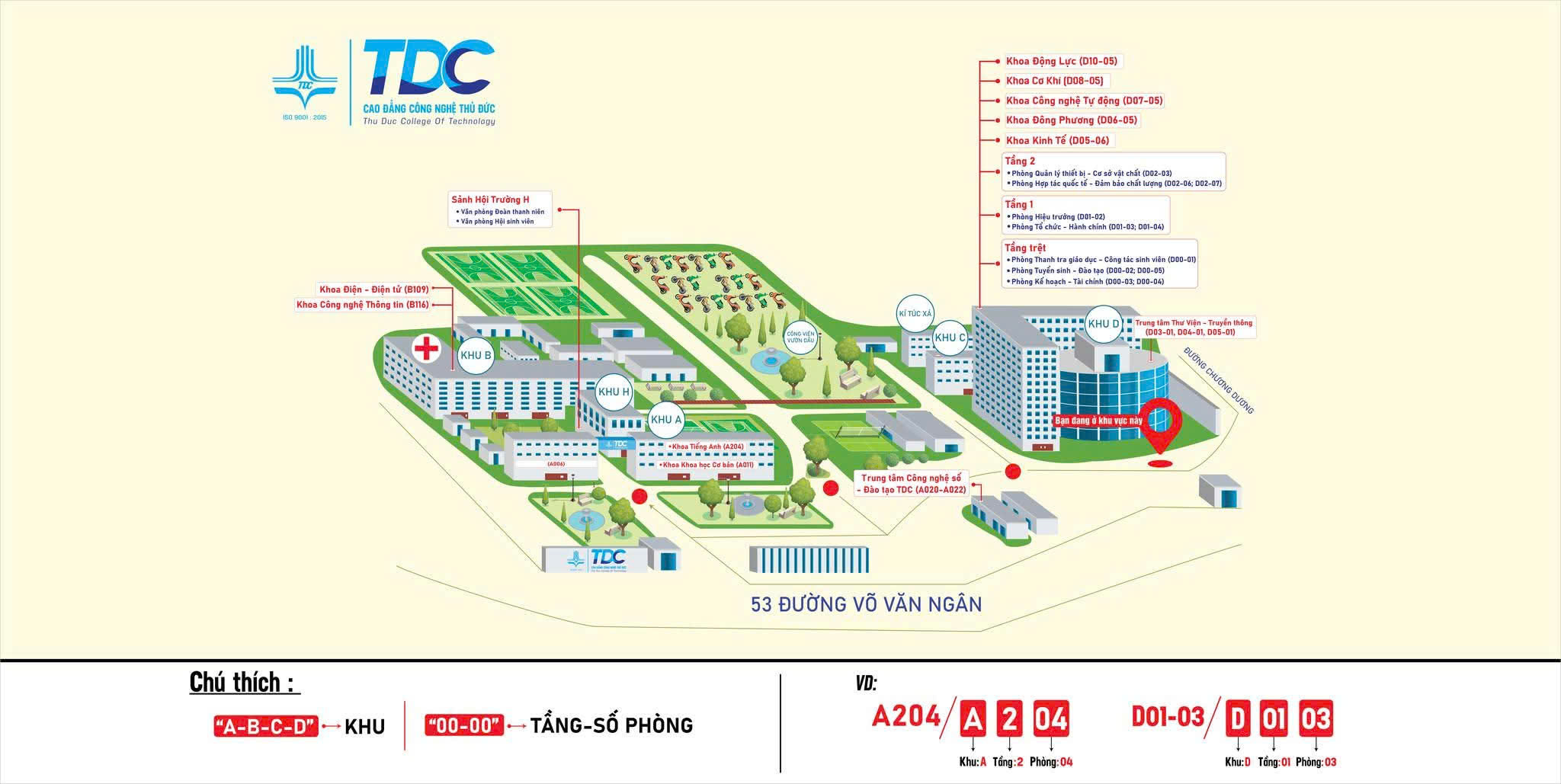 Sơ Đồ Trường Cao Đẳng Công Nghệ Thủ Đức